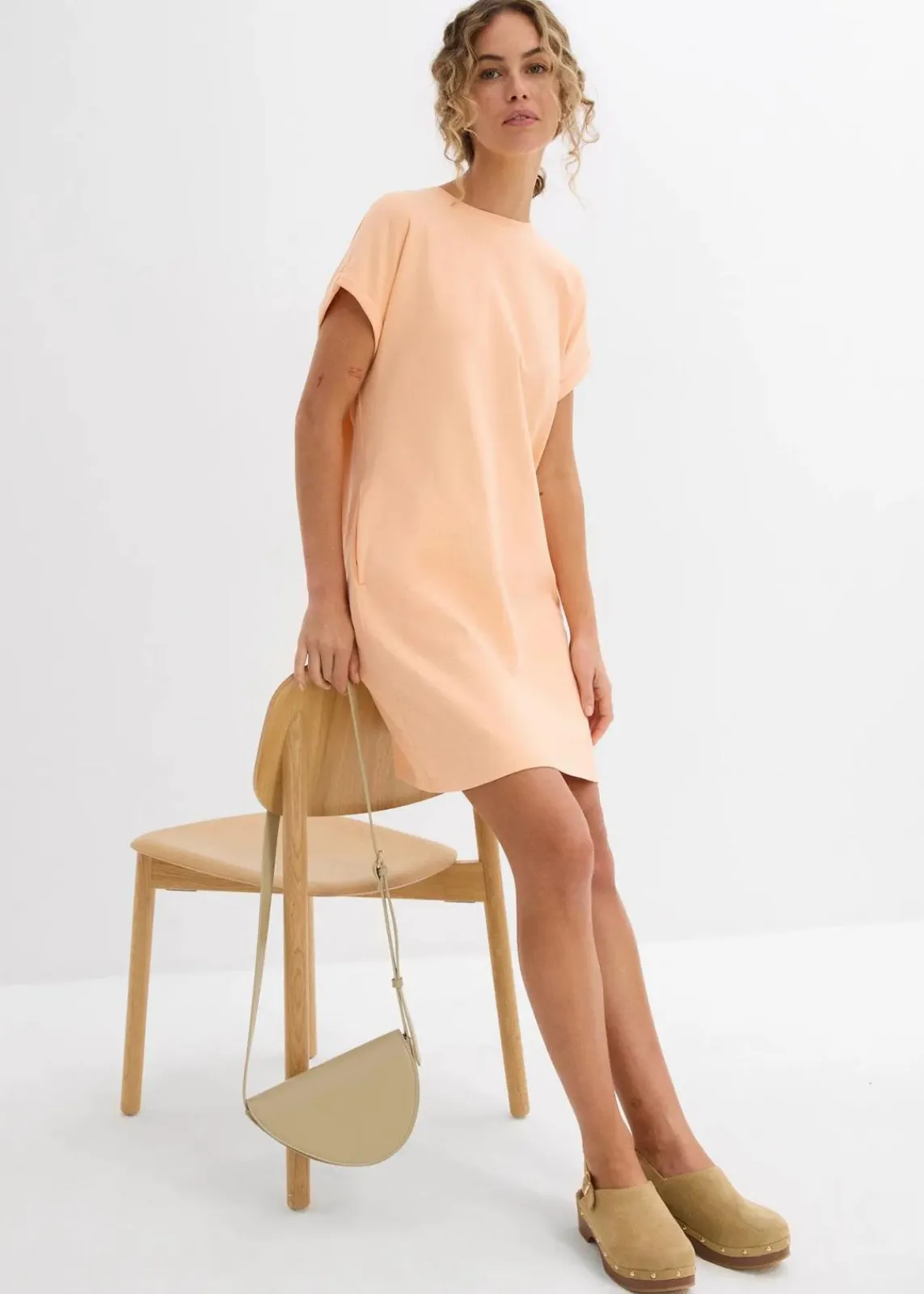 bonprix Bekleidung·Röcke|Basics^Minikleid aus fester Interlock-Qualität mit Taschen melba