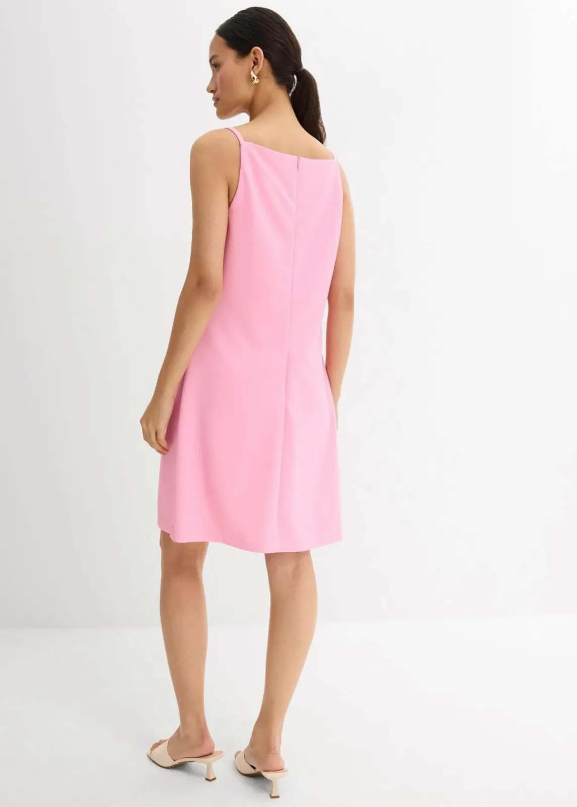 bonprix Bekleidung·Pullover & Strickjacken|Kleider^Minikleid aus fließendem Scuba rosa