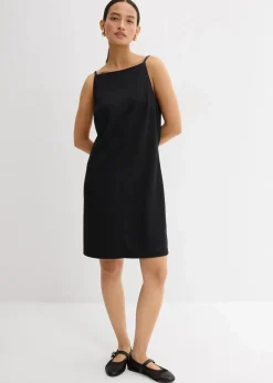 bonprix Kleider|Bekleidung·Pullover & Strickjacken^Minikleid aus fließendem Scuba schwarz