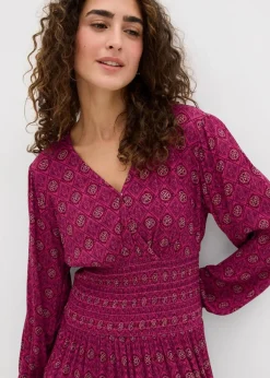 bonprix Nachhaltigere Materialien|Kleider^Minikleid aus fließender Viskose violett bedruckt