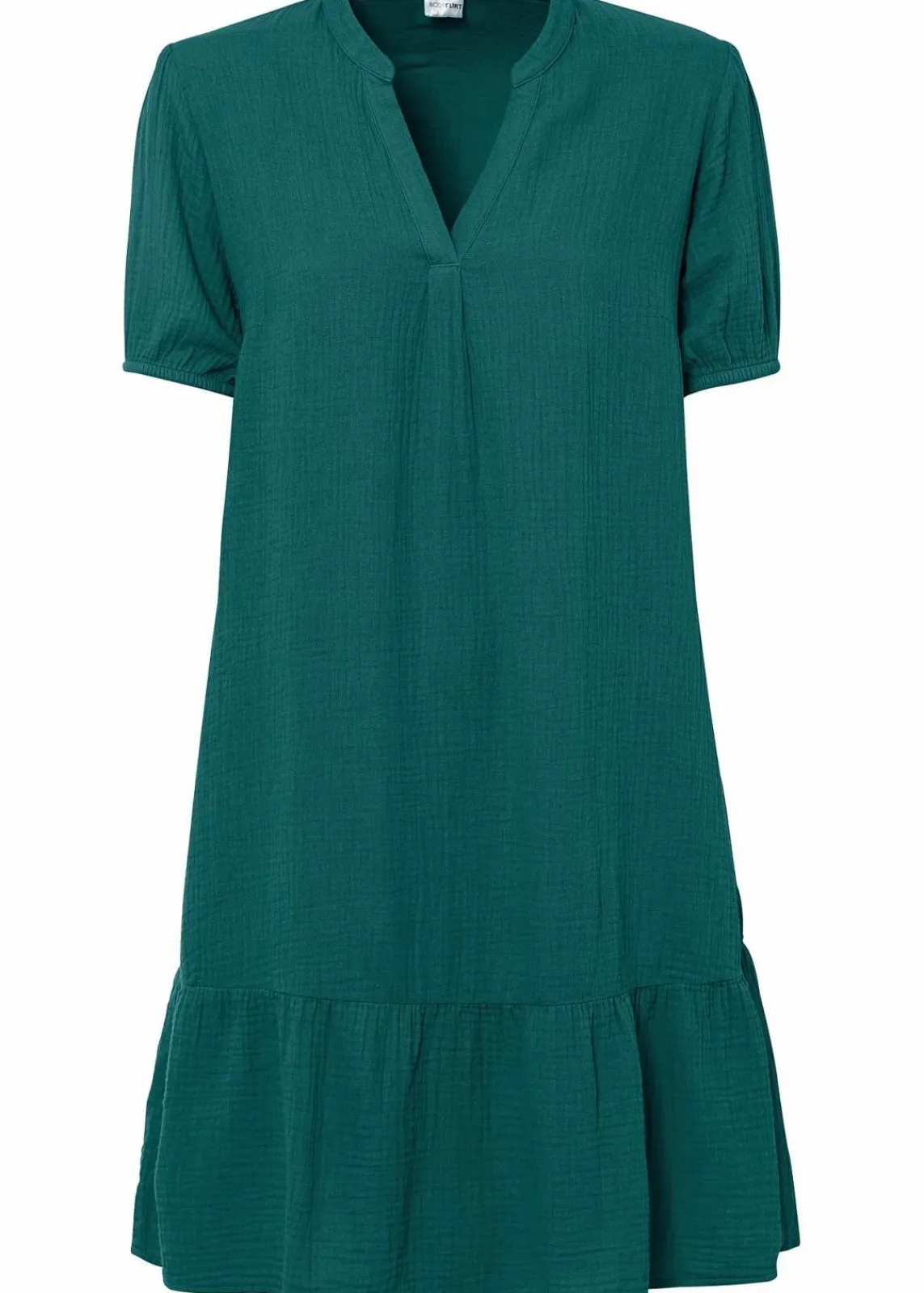 bonprix Kleider|Bekleidung·Pullover & Strickjacken^Minikleid aus Musselin petrol