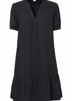 bonprix Bekleidung·Pullover & Strickjacken|Kleider^Minikleid aus Musselin schwarz