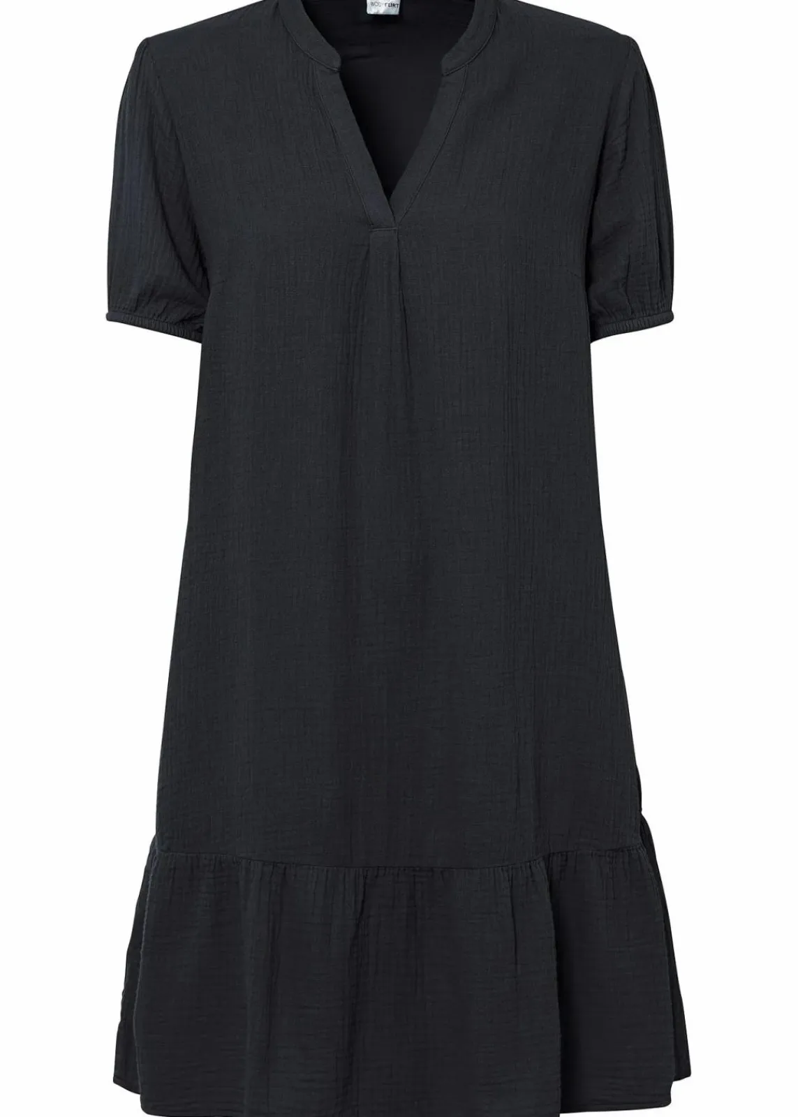 bonprix Bekleidung·Pullover & Strickjacken|Kleider^Minikleid aus Musselin schwarz