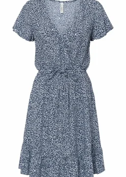 bonprix Nachhaltigere Materialien|Kleider^Minikleid aus nachhaltiger Viscose indigo geblümt