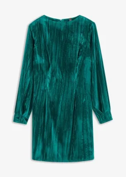 bonprix Nachhaltigere Materialien|Kleider^Minikleid aus Samt brillantgrün
