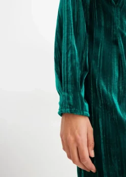 bonprix Nachhaltigere Materialien|Kleider^Minikleid aus Samt brillantgrün
