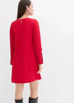 bonprix Kleider^Minikleid aus strukturiertem Material rot