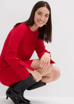 bonprix Kleider^Minikleid aus strukturiertem Material rot