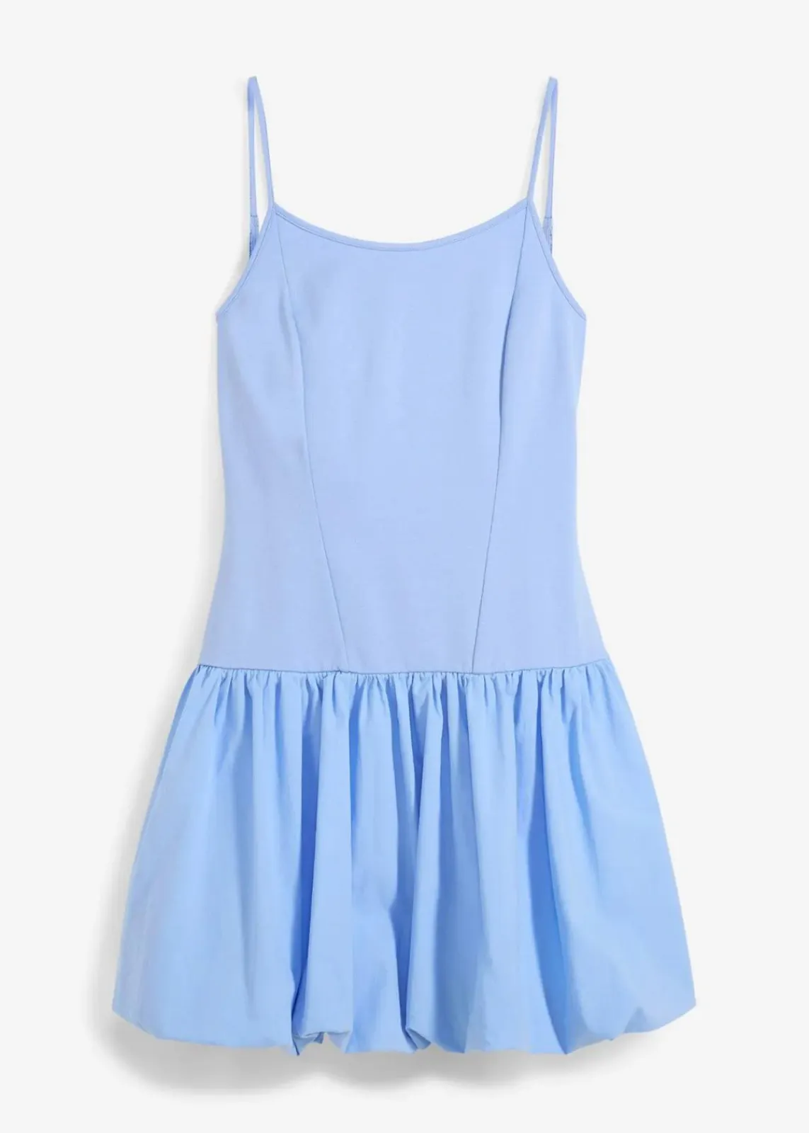 bonprix Kleider^Minikleid mit Ballonrock perlblau