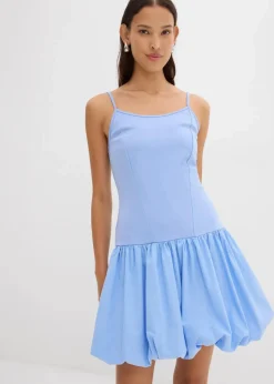 bonprix Kleider^Minikleid mit Ballonrock perlblau