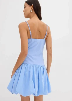 bonprix Kleider^Minikleid mit Ballonrock perlblau