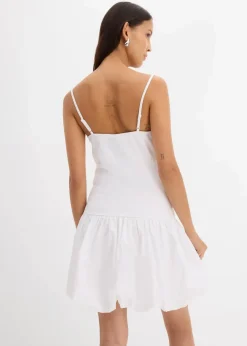 bonprix Kleider^Minikleid mit Ballonrock weiß