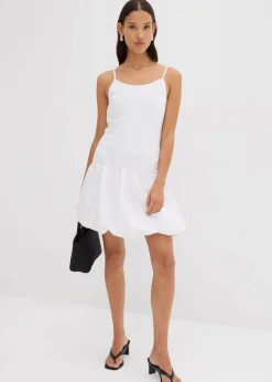bonprix Kleider^Minikleid mit Ballonrock weiß