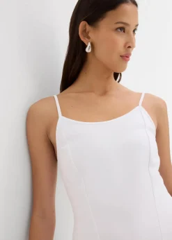 bonprix Kleider^Minikleid mit Ballonrock weiß