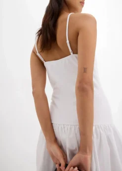 bonprix Kleider^Minikleid mit Ballonrock weiß