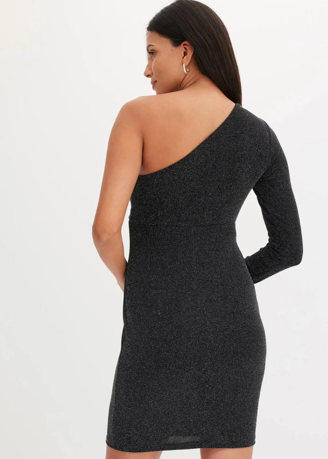 bonprix Kleider^Minikleid mit Cut-Out schwarz/silber
