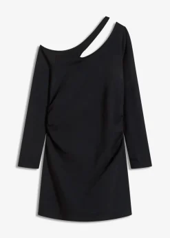 bonprix Bekleidung·Pullover & Strickjacken|Kleider^Minikleid mit Cut-Outs schwarz