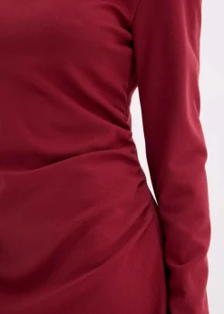 bonprix Kleider|Bekleidung·Pullover & Strickjacken^Minikleid mit Cut-Outs pflaumenrot
