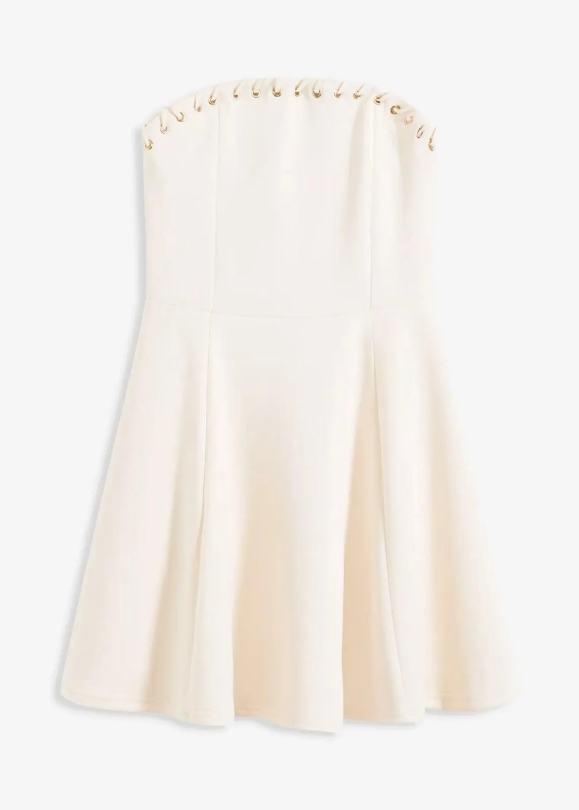 bonprix Bekleidung·Pullover & Strickjacken|Kleider^Minikleid mit Kettendetail wollweiß