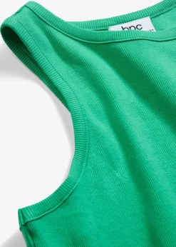 bonprix Bekleidung·Pullover & Strickjacken|Kleider^Minikleid mit reiner Bio-Baumwolle opalgrün