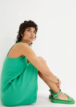 bonprix Bekleidung·Pullover & Strickjacken|Kleider^Minikleid mit reiner Bio-Baumwolle opalgrün