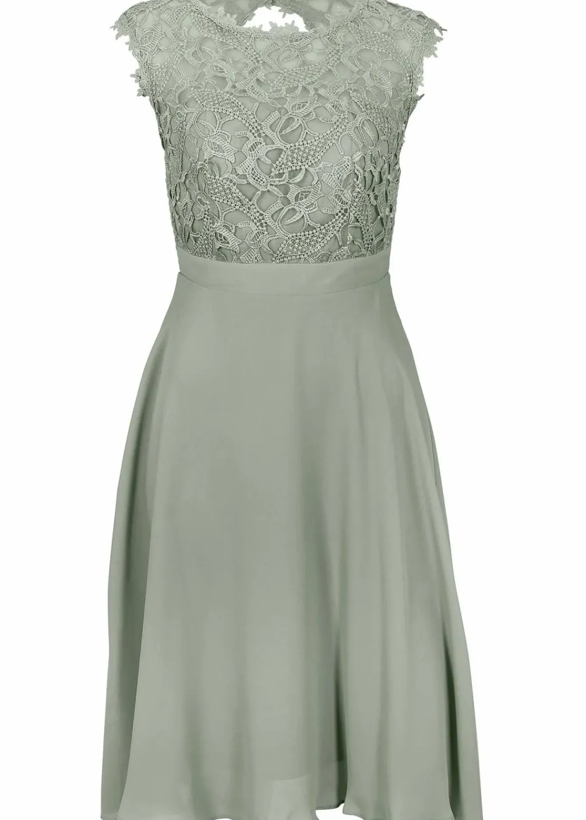bonprix Kleider|Festliche Mode^Minikleid mit Spitze seegras