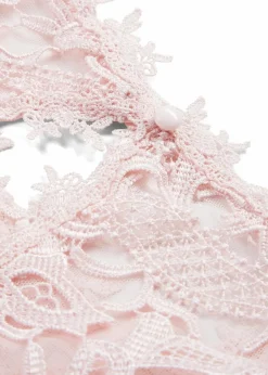 bonprix Kleider|Festliche Mode^Minikleid mit Spitze perlrosa
