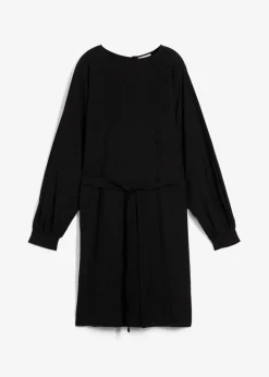 bonprix Bekleidung·Pullover & Strickjacken|Kleider^Minikleid mit Struktur aus Viskose-Mix schwarz