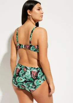 bonprix Große Cups D-F|Nachhaltigere Materialien^Minimizer Bügel Bikini (2-tlg. Set) schwarz bedruckt
