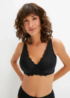 bonprix Wäsche·Dessous|Wäsche·Große Cups D-H^Minimizer BH mit Bügel schwarz