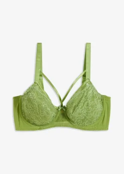 bonprix Wäsche·Dessous|Wäsche·Große Cups D-H^Minimizer-BH mit filigraner Spitze edelsteingrün