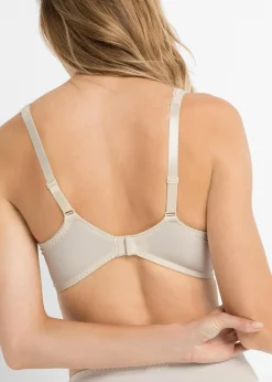 bonprix Wäsche·Große Cups D-H|Wäsche·Bhs^Minimizer-BH mit gepolsterten Trägern (2er Pack) creme+taupe
