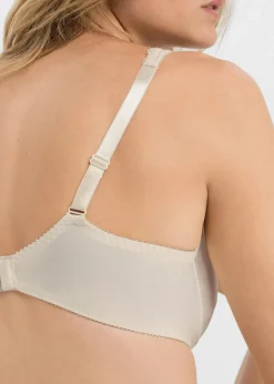 bonprix Wäsche·Große Cups D-H|Wäsche·Bhs^Minimizer-BH mit gepolsterten Trägern (2er Pack) creme+taupe