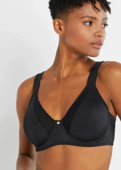 bonprix Große Cups D-H|Nachhaltigere Materialien^Minimizer-BH mit gepolsterten Trägern schwarz