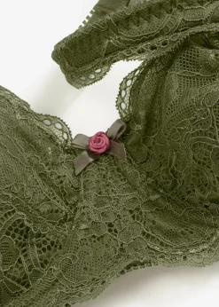 bonprix Wäsche·Dessous|Wäsche·Große Cups D-H^Minimizer-BH mit gepolsterten Trägern dunkelkhaki