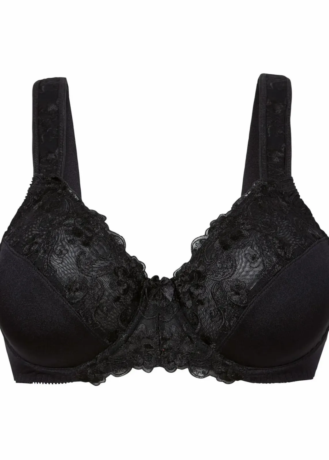 bonprix Wäsche·Große Cups D-H|Wäsche·Bhs^Minimizer-BH mit gepolsterten Trägern schwarz