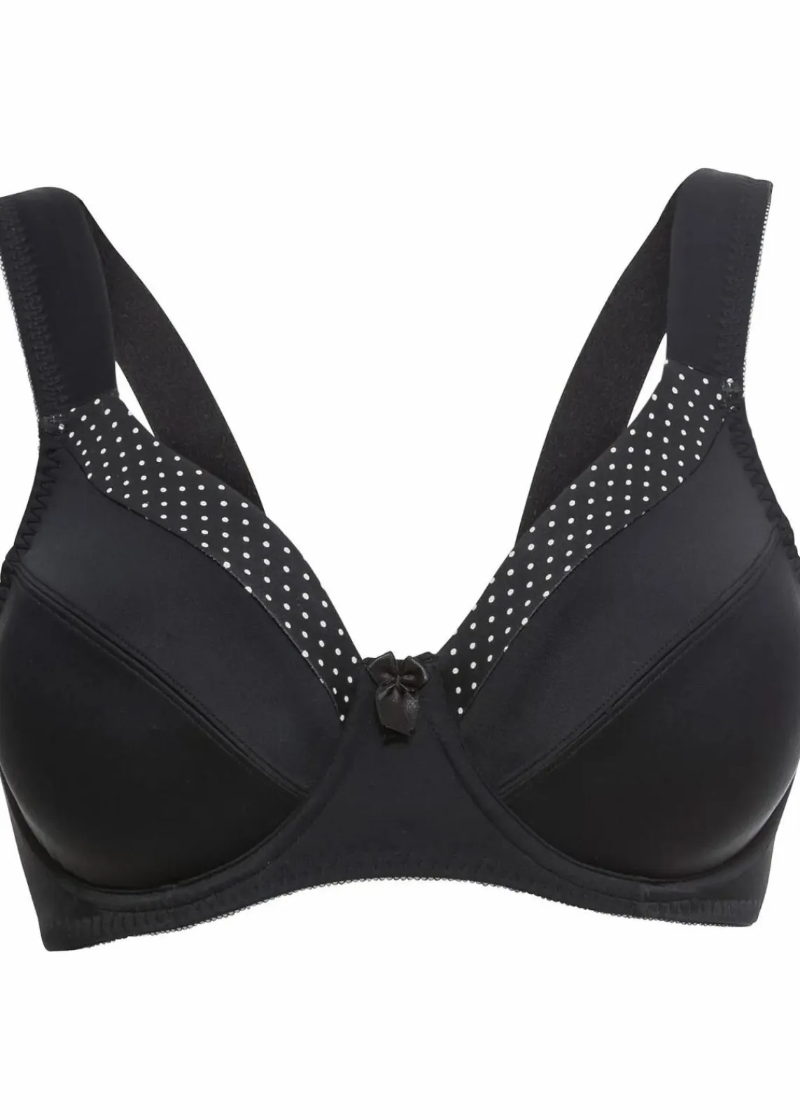 bonprix Wäsche·Große Cups D-H|Wäsche·Bhs^Minimizer-BH mit gepolsterten Trägern schwarz/kreidebeige