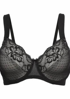 bonprix Große Cups D-H|Bhs^Minimizer-BH mit gepolsterten Trägern schwarz/sandbeige