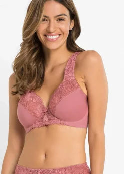bonprix Große Cups D-H|Bhs^Minimizer-BH mit gepolsterten Trägern (2er Pack) hellmint+beerenrosé