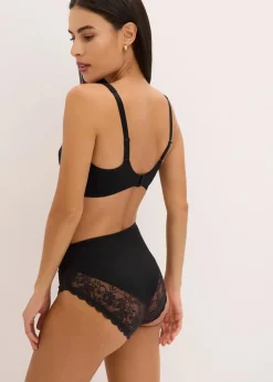 bonprix Große Cups D-H|Nachhaltigere Materialien^Minimizer-BH mit gepolsterten Trägern (2er Pack) weiß + schwarz