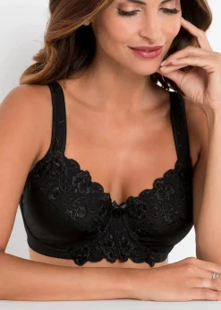 bonprix Große Cups D-H|Bhs^Minimizer-BH mit gepolsterten Trägern schwarz