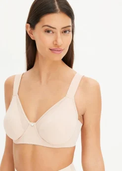 bonprix Große Cups D-H|Nachhaltigere Materialien^Minimizer-BH mit gepolsterten Trägern mattbeige