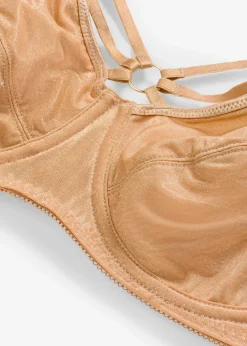 bonprix Wäsche·Dessous|Wäsche·Große Cups D-H^Minimizer-BH mit schimmerndem Material goldbeige