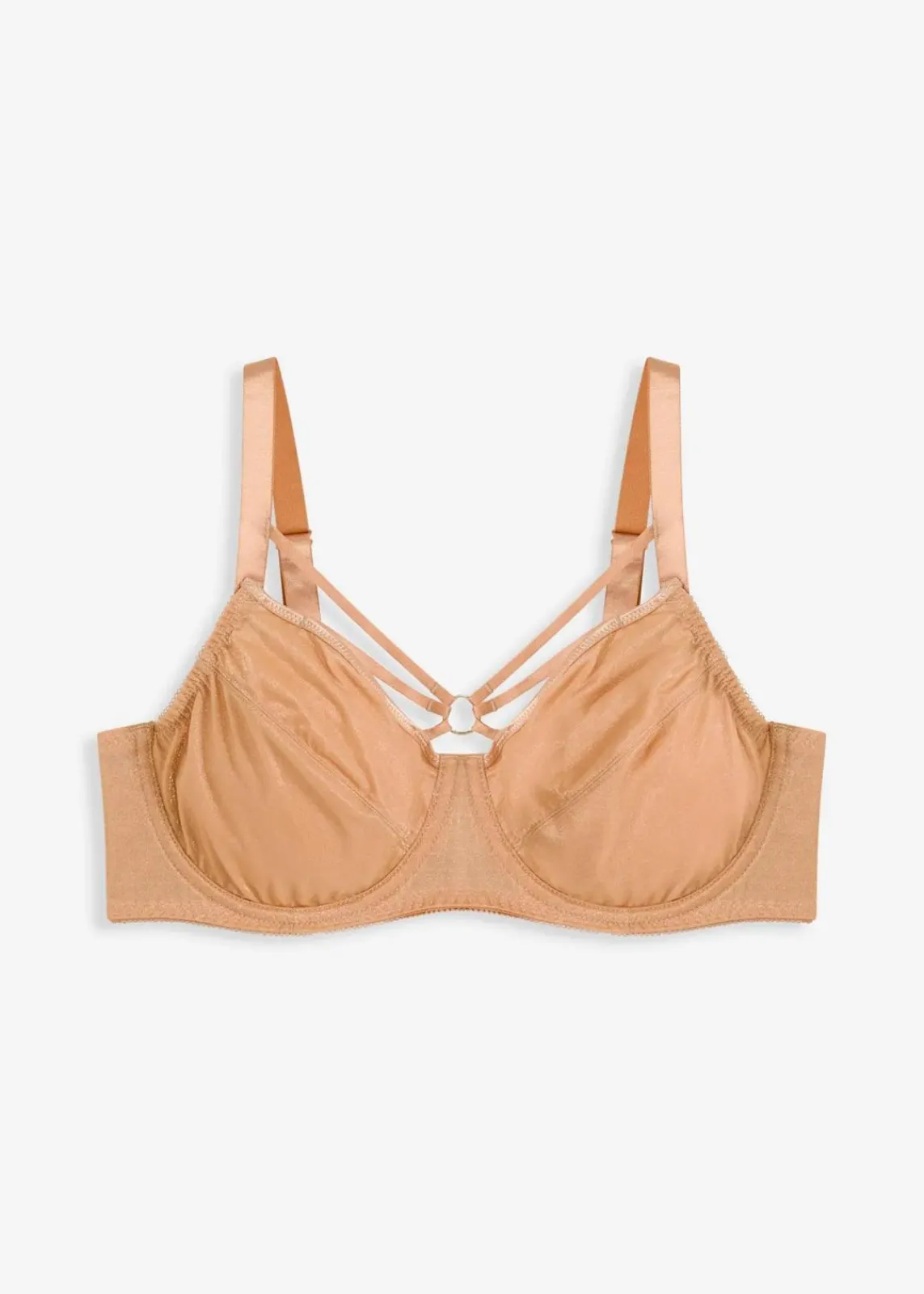 bonprix Wäsche·Dessous|Wäsche·Große Cups D-H^Minimizer-BH mit schimmerndem Material goldbeige