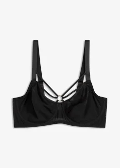 bonprix Wäsche·Bhs|Nachhaltigere Materialien^Minimizer-BH mit Schmuckdetail schwarz