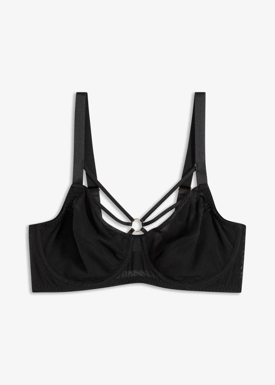 bonprix Wäsche·Bhs|Nachhaltigere Materialien^Minimizer-BH mit Schmuckdetail schwarz