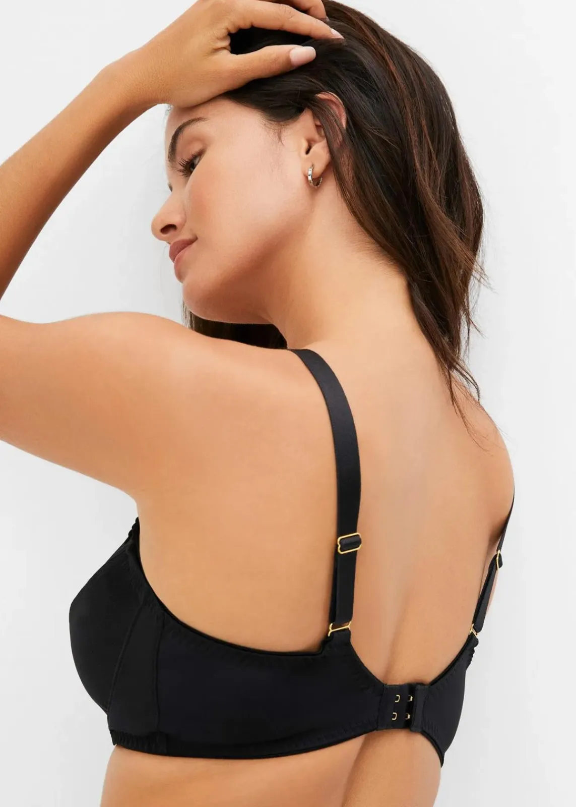 bonprix Wäsche·Bhs|Nachhaltigere Materialien^Minimizer-BH mit Schmuckdetail schwarz