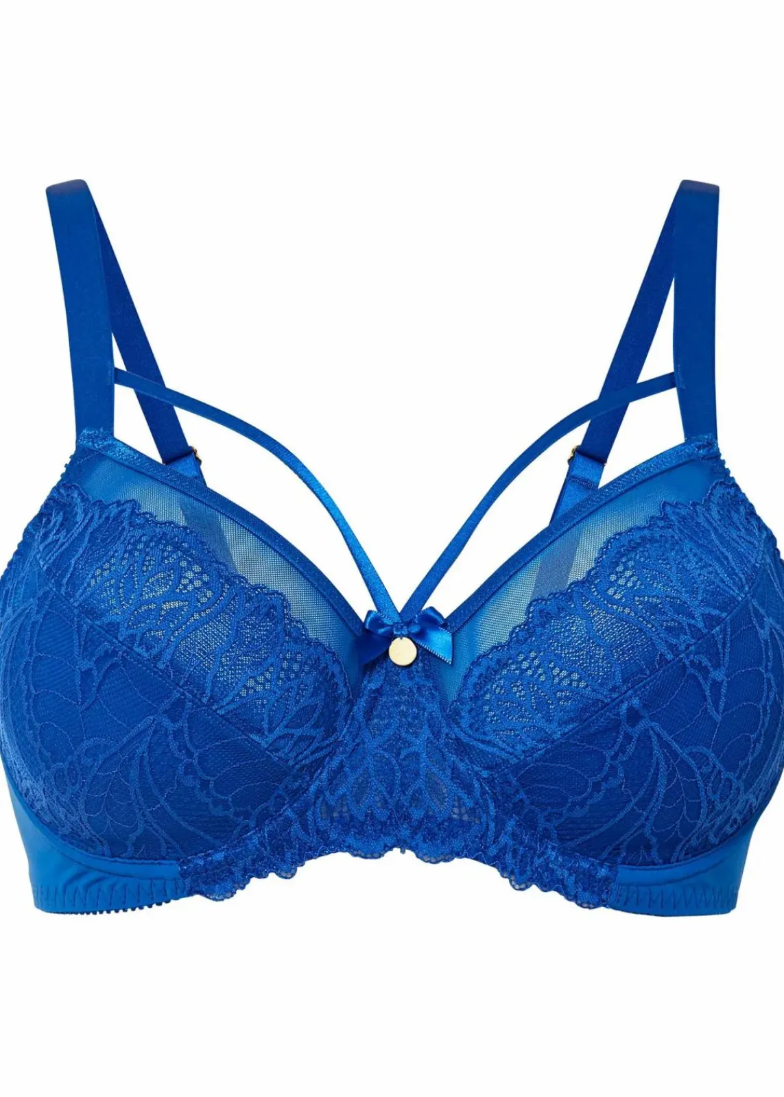 bonprix Große Cups D-H|Nachhaltigere Materialien^Minimizer-BH mit zarter Spitze azurblau