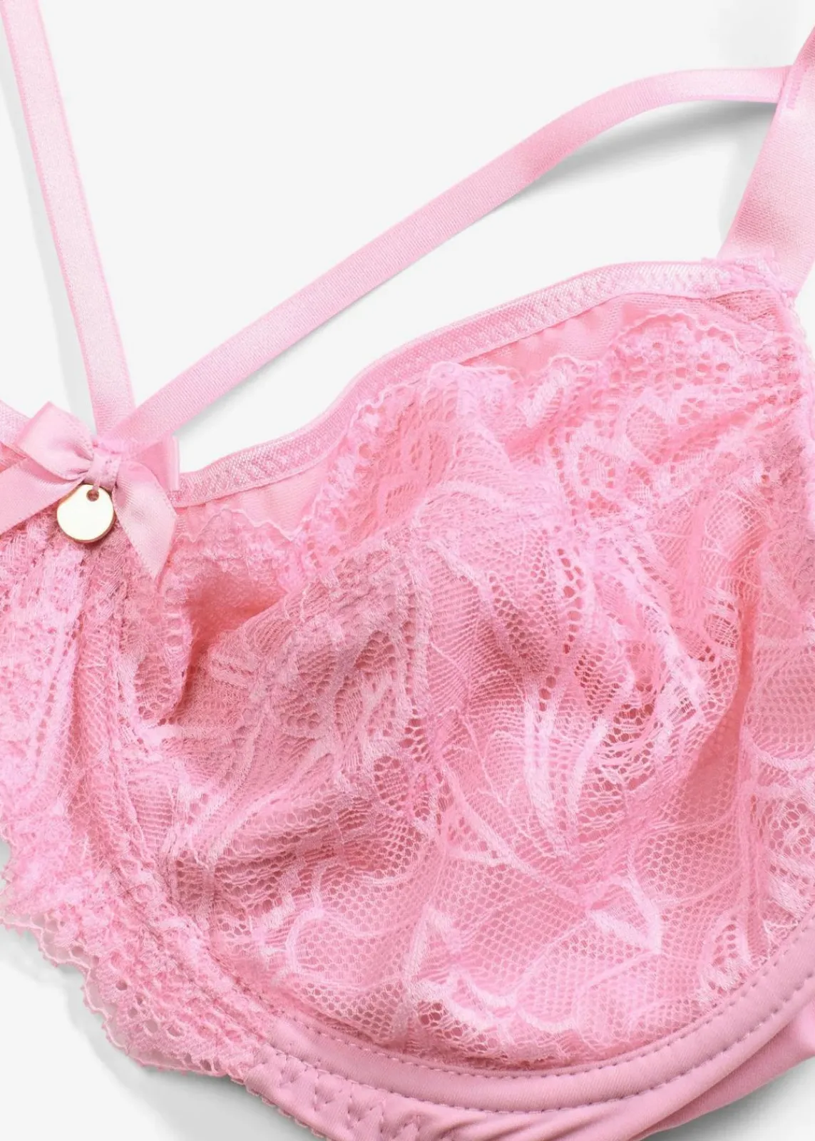 bonprix Große Cups D-H|Nachhaltigere Materialien^Minimizer-BH mit zarter Spitze blütenpink