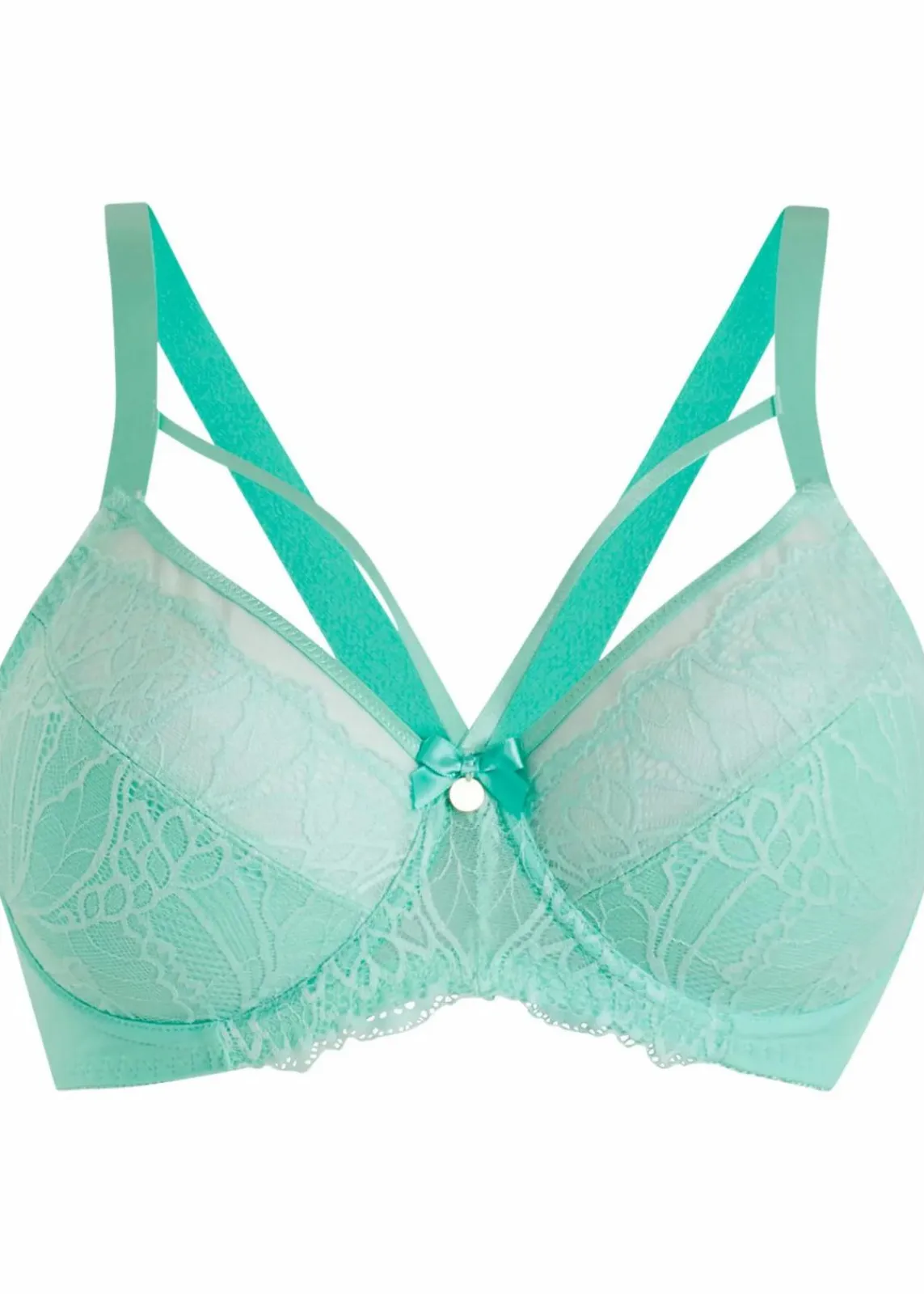 bonprix Wäsche·Dessous|Wäsche·Große Cups D-H^Minimizer-BH mit zarter Spitze aquamaringrün